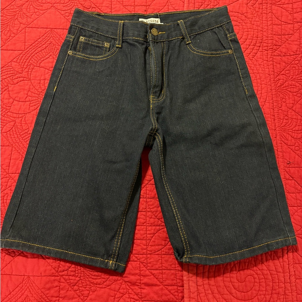 Boys Dark Blue Denim Shorts